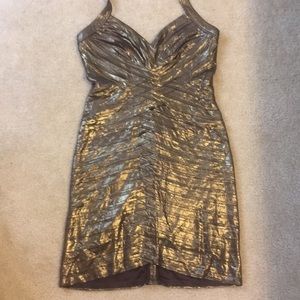 Almost new BCBG Max Azria gold dress